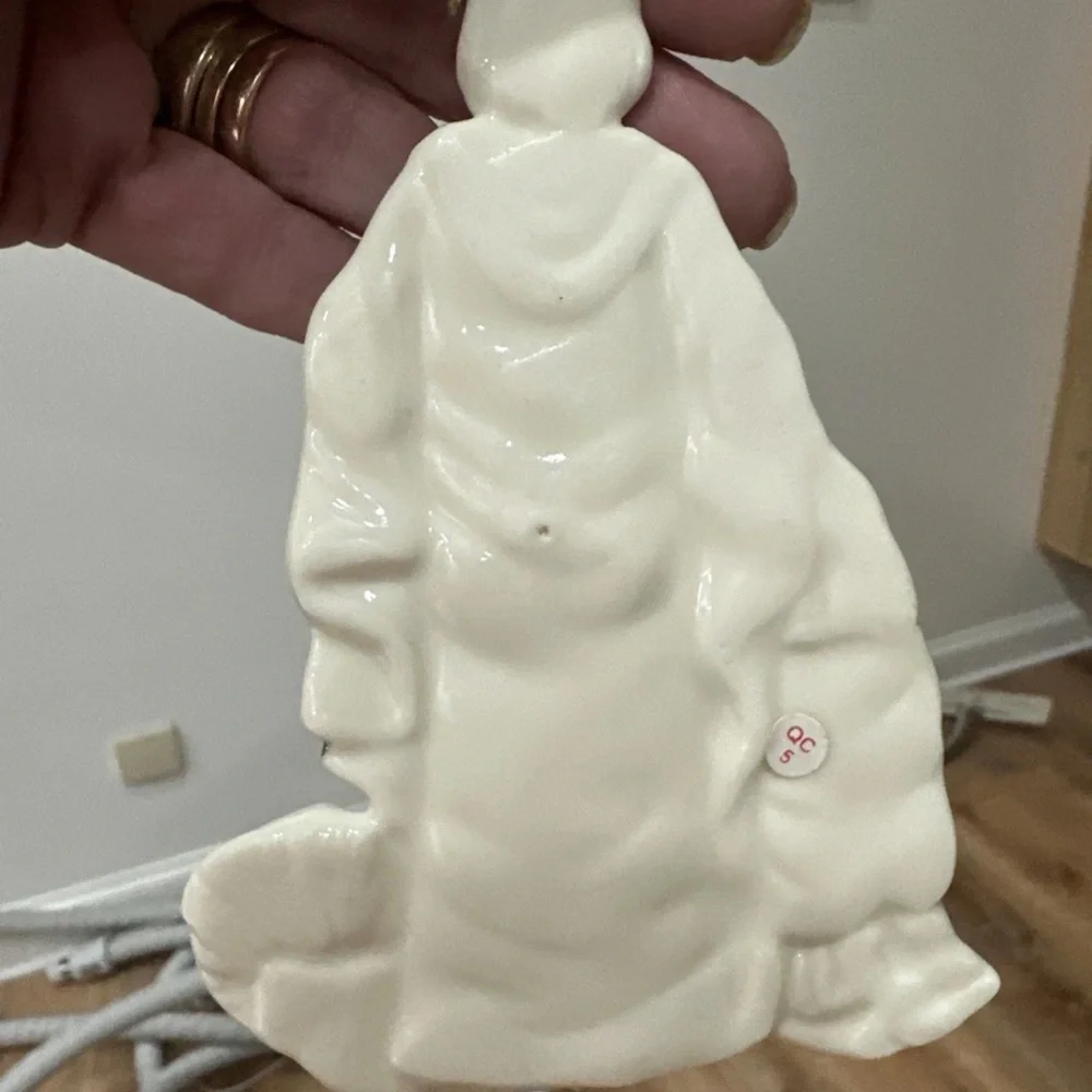 Ceramic Nativity Christmas Ornament Mary Jesus Joseph 5” X 3”